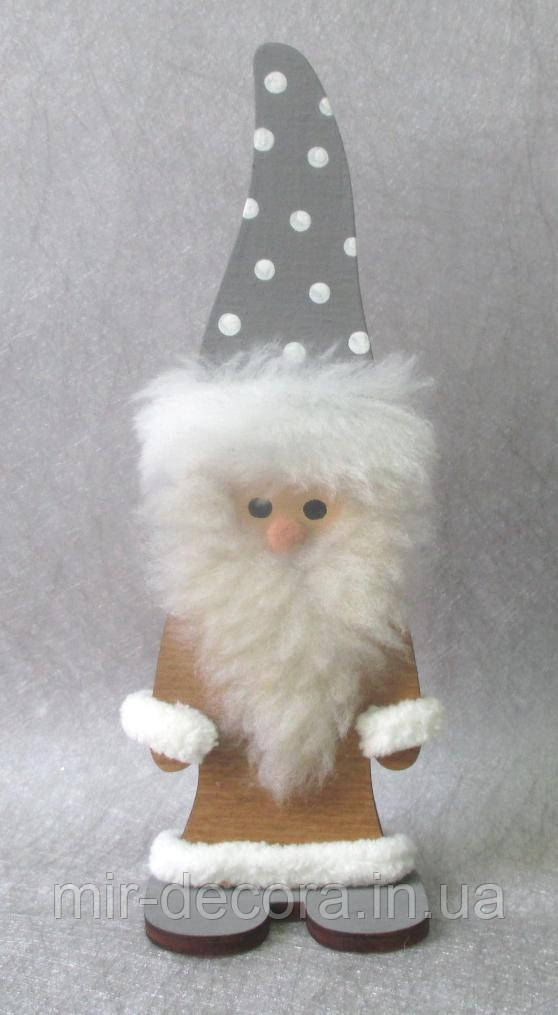 Декорація дерев'яна на підставці "Дід Мороз" уп.1, фото 1