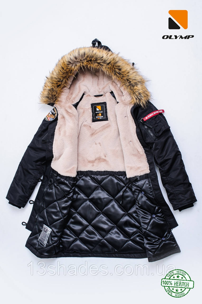 Жіноча парка Аляска Olymp N-3B Slim Fit Color: Black, фото 1