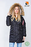Жіноча парка Аляска Olymp N-3B Slim Fit Color: Black, фото 5