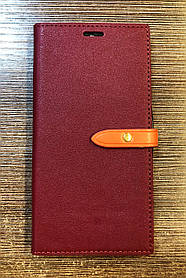 Чохол-книжка на телефон Lenovo А 7020 бордового кольору