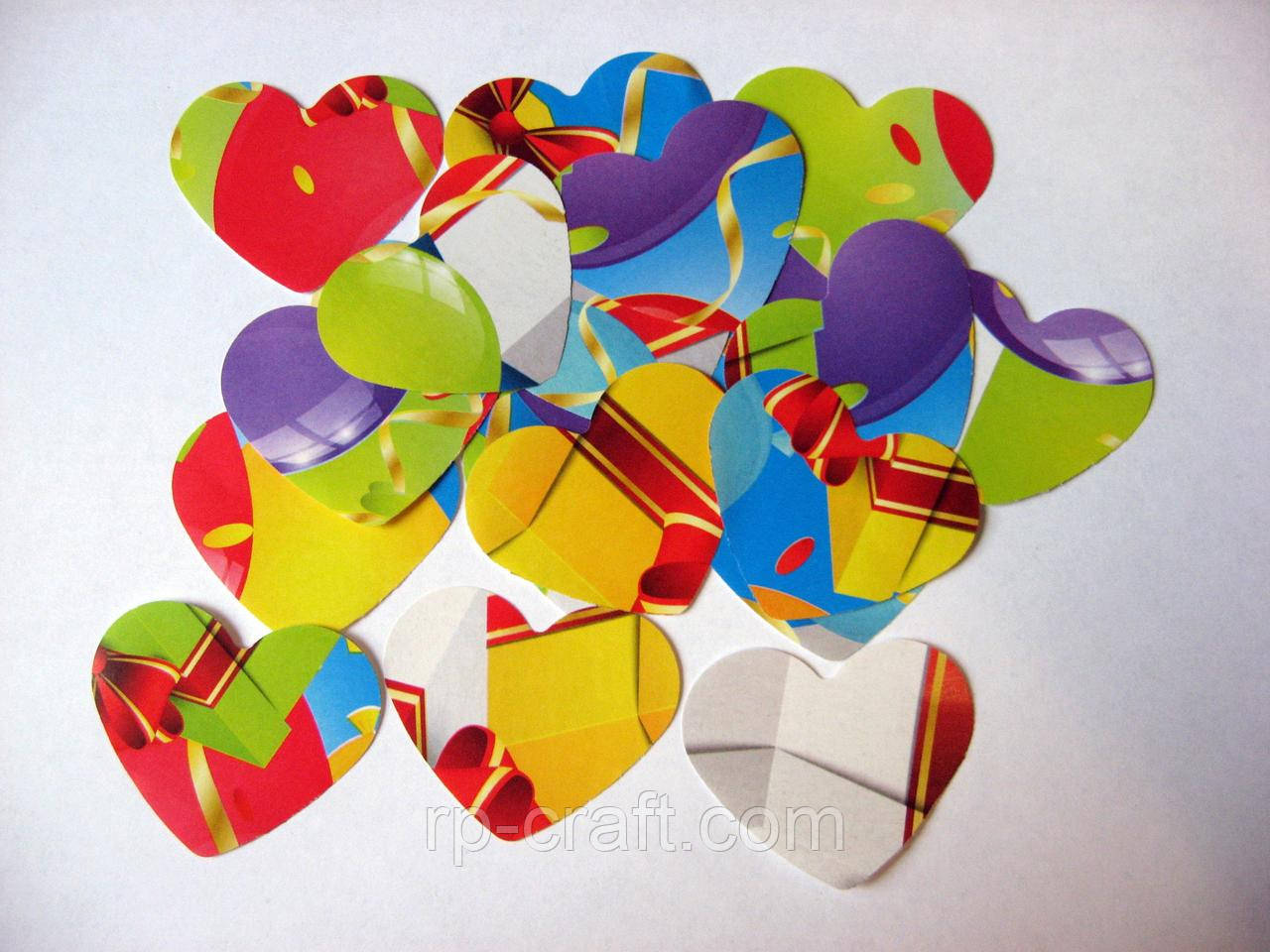 Набір вирубування 20 штук. Серце 42х50 мм, фото 1