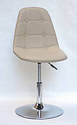 Стілець поворотний на одній ніжці регульований Alex CH-Base Екошкіра, бежевий 06