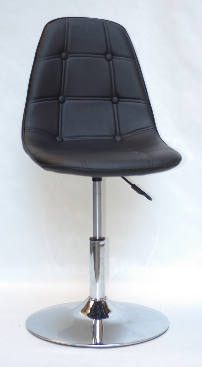 Стілець поворотний на одній ніжці регульований Alex CH-Base Екошкіра, чорний