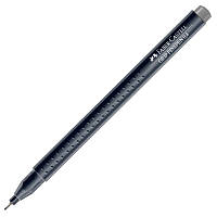 Ручка капілярна Faber-Castell FINE PEN GRIP 0.4 сірий теплий (22575)