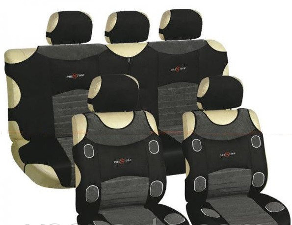 Майка сидіння повний комплект сіро-чорний велюр Prestige MILEX 7248/4