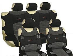 Майка сидіння повний комплект сіро-чорний велюр Prestige MILEX 7248/4