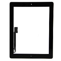 Сенсорный экран Apple iPad 3/iPad 4/A1403/A1416/A1430/A1458/A1459/A1460, черный, AAA (с кнопкой и скотчем)