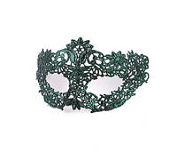 Карнавальна маска 19 на 9 см зелений