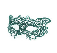 Карнавал маска на лицо 20 на 8 см зеленый