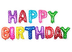 Повітряні кульки "Happy Birthday"