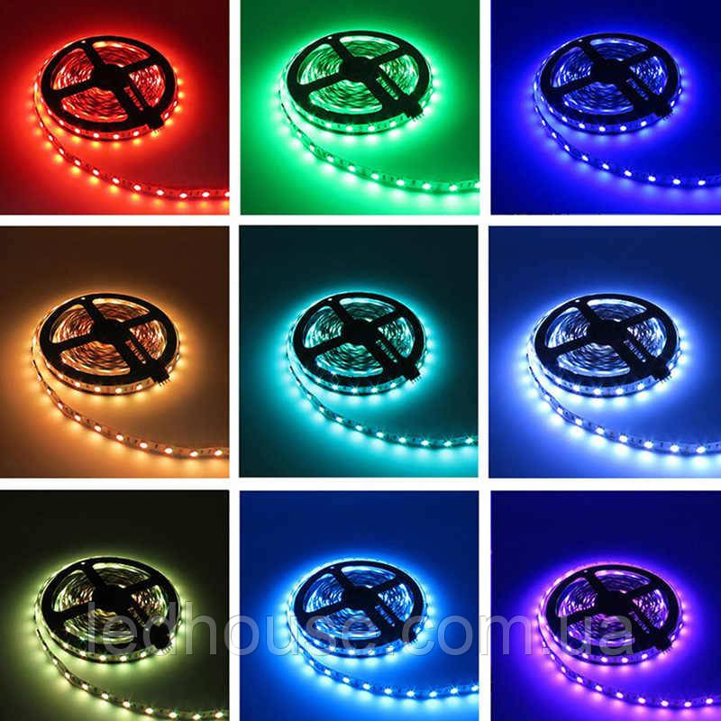 Світлодіодна стрічка SMD 5050 60 RGB LED/мт. IP20