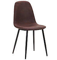 Модный мягкий металлический стул для ресторанов, кафе, баров Лучия черный/cowboy эспрессо TM AMF
