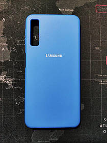 Чохол Силікон Silicone case для Samsung Galaxy A7 A750 2018 синій