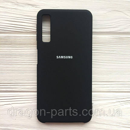 Чохол Силікон Silicone case для Samsung Galaxy A7 A750 2018 чорний, фото 2