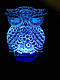 3d-світильник Сова 1, 3д-нічник, кілька підсвічувань (на батарейці), фото 3