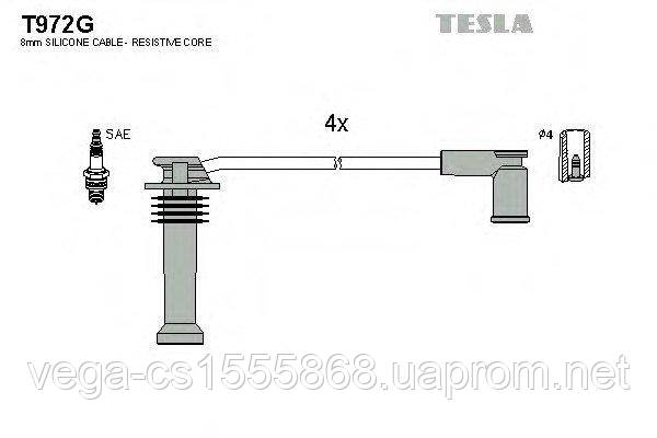 Комплект проводів запалювання Tesla T972G на Ford C-MAX / Форд C-MAX