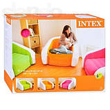 Надувне крісло Intex Cafe Club Chair 97x76x69 ІНТЕКС 68571O (Помаранчевий), фото 4