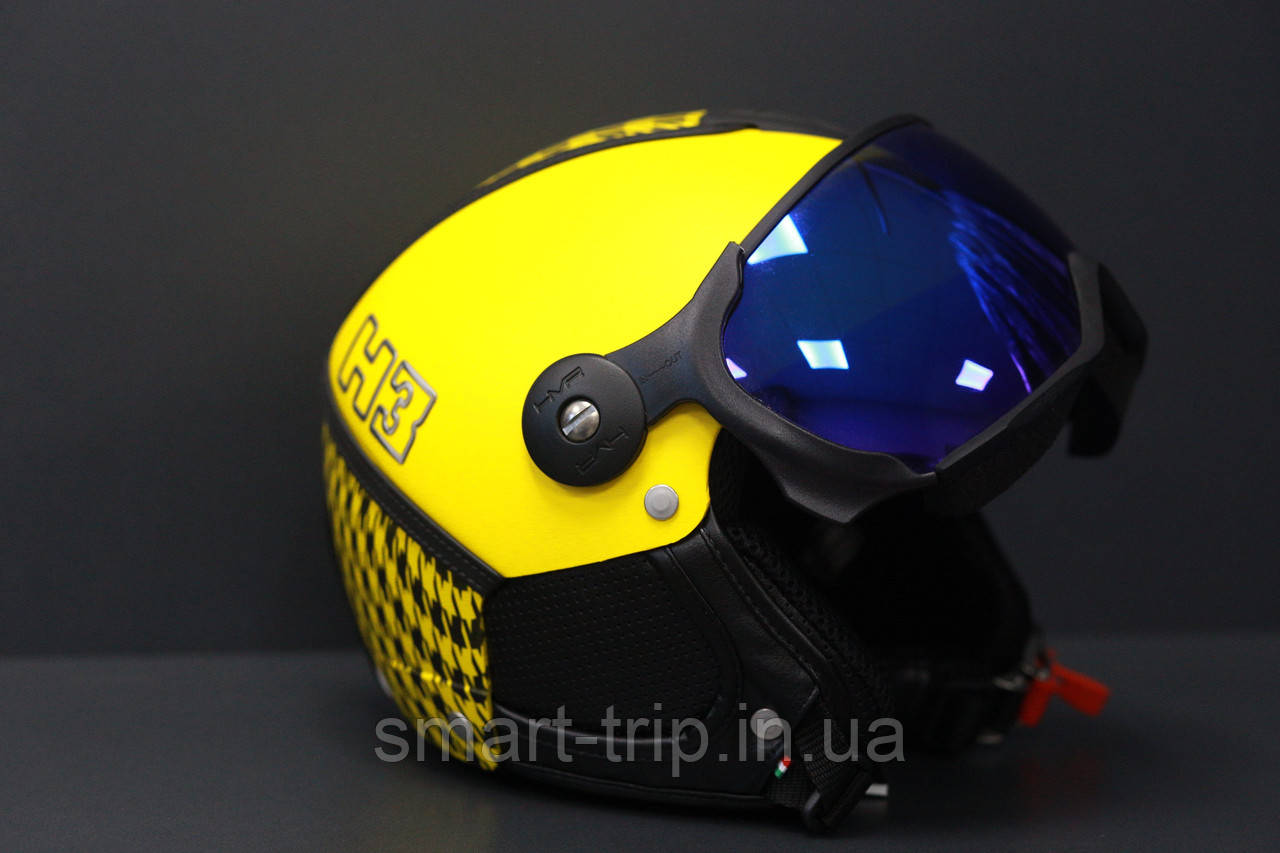 Шолом гірськолижний з визором HMR Emotions H3 Florence Yellow M/S 129