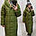 Зимова куртка пуховик Oversize, артикул 521, колір чорний, фото 9