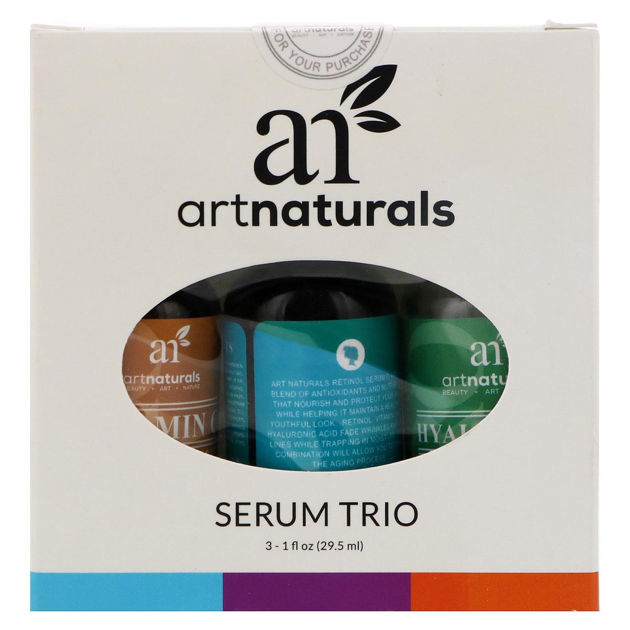 Антивіковий серум, набір з 3 елементів, Serum Trio Set, Anti-Aging (29.5мл кожен), Artnaturals