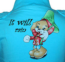 Гольф-стійка дівчинка "Собачки під листочком"( від 1 до 4 років)мікро начіс, фото 2