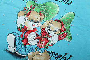 Гольф-стійка дівчинка "Собачки під листочком"( від 1 до 4 років)мікро начіс, фото 4