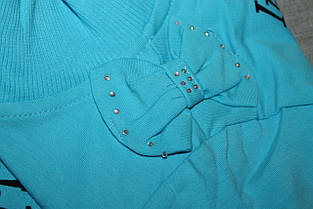 Гольф-стійка дівчинка "Собачки під листочком"( від 1 до 4 років)мікро начіс, фото 5