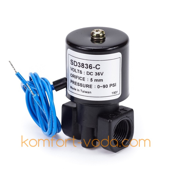 Електромагнітний клапан KP-SD3836-C, 3/8" ВР, 36V/DC