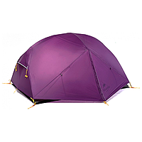 Двухместная палатка Naturehike Mongar 2 силикон 20D нейлон. фиолетовый