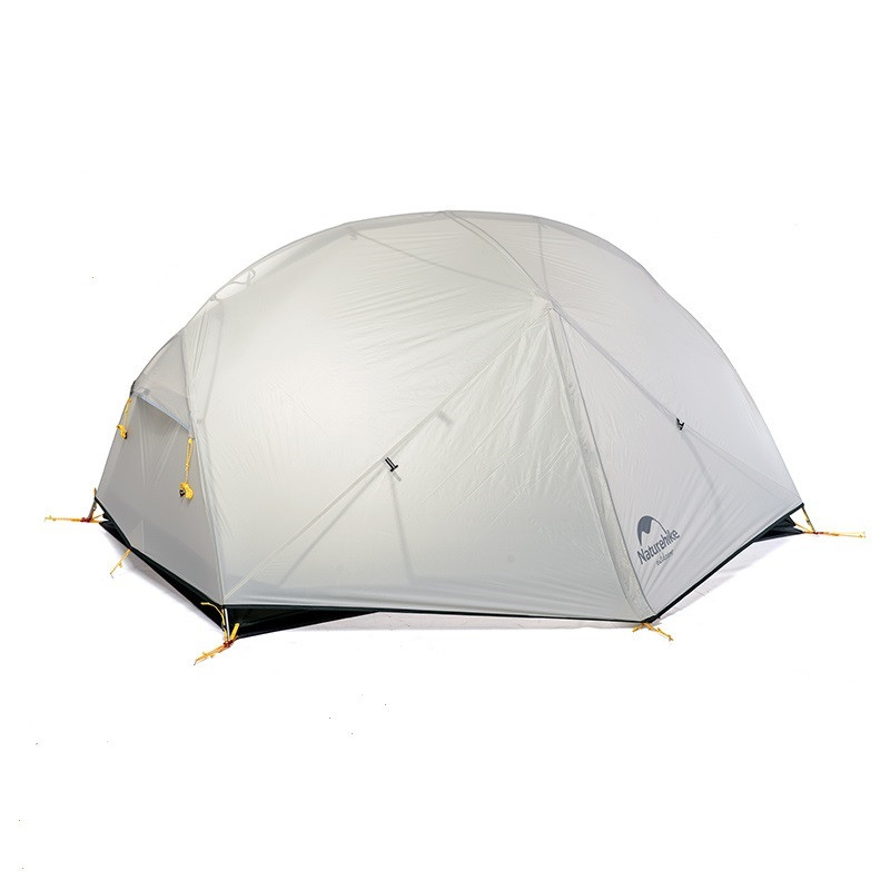 Намет двомісний туристичний з футпринтом Naturehike Mongar 2 Silicone 20D сірий