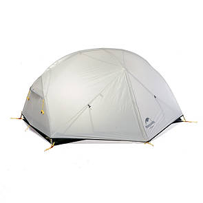 Намет двомісний туристичний з футпринтом Naturehike Mongar 2 Silicone 20D сірий