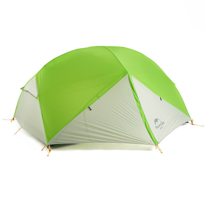 Намет двомісний туристичний з футпринтом Naturehike Mongar 2 Silicone 20D сіро-зелений