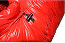 Теплый пуховый спальный мешок 450 fill power down красный, фото 2