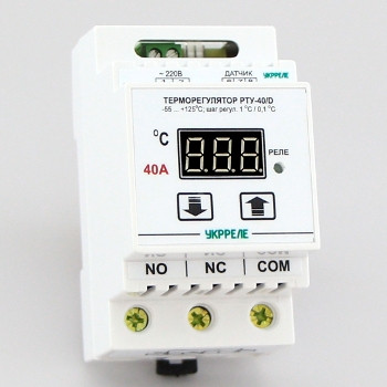 Терморегулятор високотемпературний цифрової на DIN-рейку (0°...+999°, реле 40А) РТУ-40-Д-ТХА