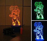 3d-светильник Монстр Хай, 3д-ночник, несколько подсветок (батарейка+220В), подарок для девочки