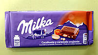 Шоколад Milka з арахісом і карамеллю молочний 90 г (24.01.2025), фото 6