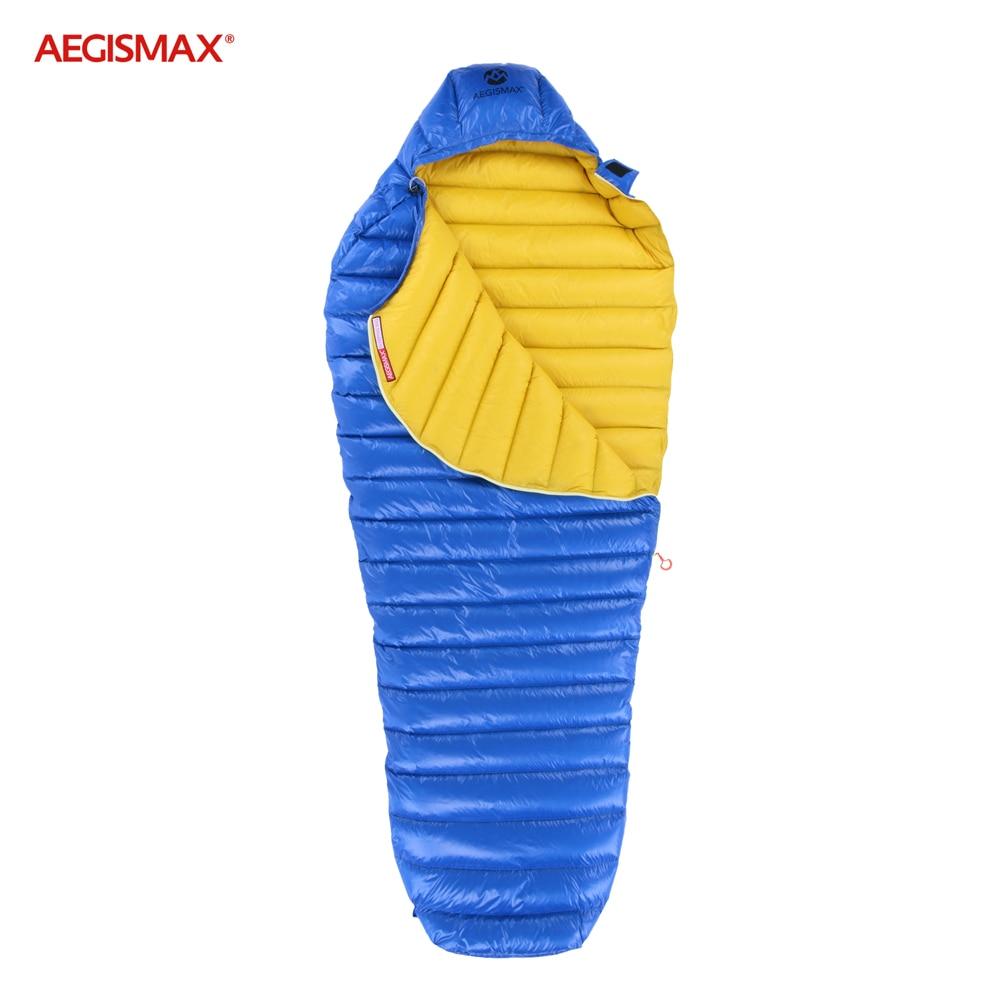 Пуховий спальний мішок Aegismax LETO +7°C +2°C Regular 190 см Blue