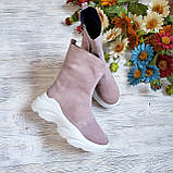Зимові жіночі черевики на високій підошві (різні кольори), фото 3