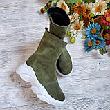 Зимові жіночі черевики на високій підошві (різні кольори), фото 4