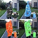 Дощовик пончо плащ-палатка накидка від дощу на рюкзак до 80 літрів Bluefield розмір XL помаранчевий, фото 9