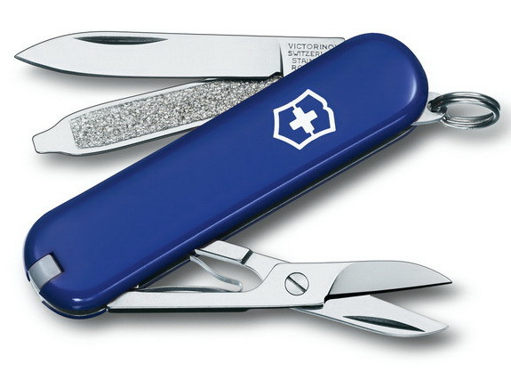 Ніж складаний, мультитул Victorinox Classic SD (58 мм, 7 функцій), синій 0.6223.2