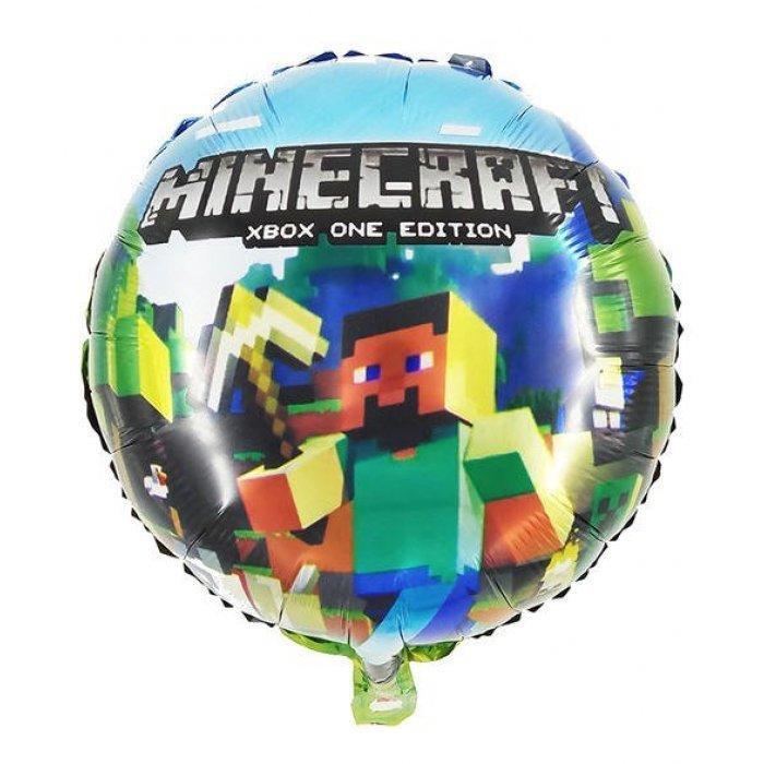 Куля фольгована "Minecraft" Майнкрафт. Розмір 45 см, фото 1