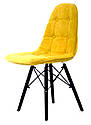 Стілець ALEX - BK ШЕНІЛ ЖОВТИЙ G – 100, фото 2