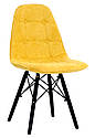 Стілець ALEX - BK ШЕНІЛ ЖОВТИЙ G – 100, фото 3
