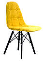 Стілець ALEX - BK ШЕНІЛ ЖОВТИЙ G – 100, фото 4