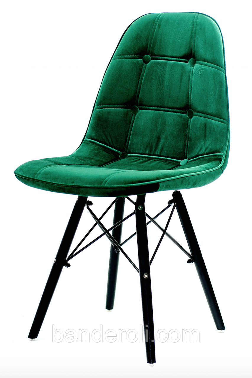 Стілець ALEX - BK ОКСАМИТ ЗЕЛЕНИЙ – 5, фото 1