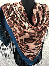 Жіночий осінній леопардовий хустку з бахромою