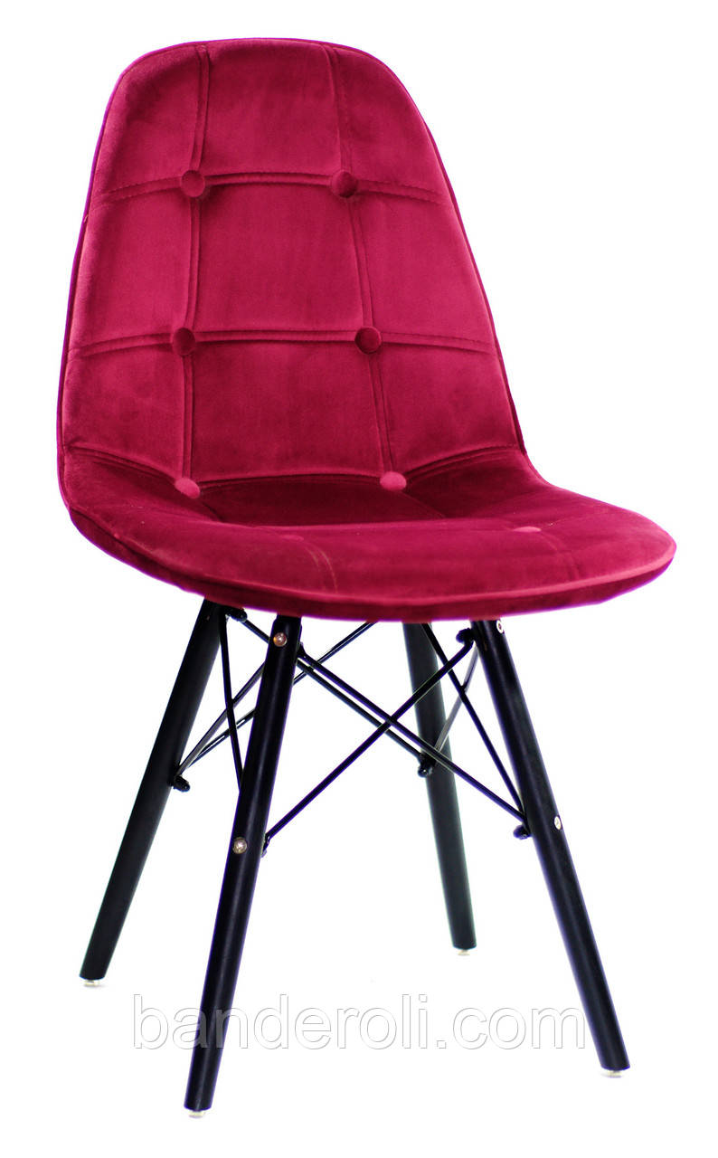 Стілець ALEX - BK ОКСАМИТ БОРДО В – 2, фото 1