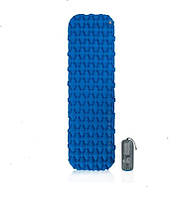 Одноместный надувной коврик-матрас Naturehike FC-10 туристический матрас синий.