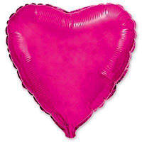 Фольгована кулька серце фуксія (малиновий) 18" Flexmetal